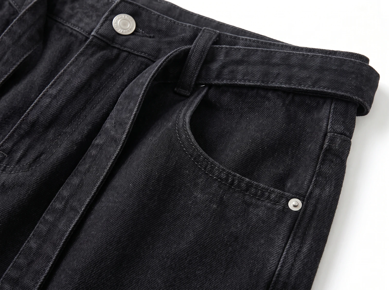 Overshirt Navy a Rayas: detalle de la prenda, tejido y acabados, fotografía de producto (7 de 9) — Centrix Core