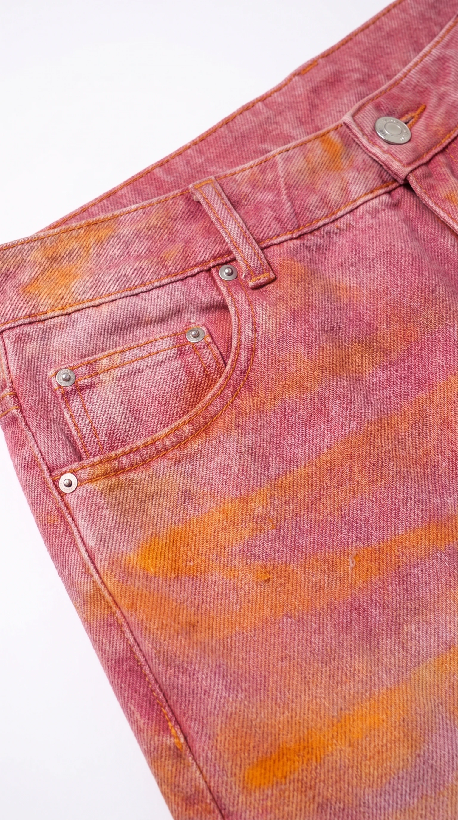 Mostaza y Denim Rosa: detalle de la prenda, tejido y acabados, fotografía de producto (4 de 7) — Centrix Core