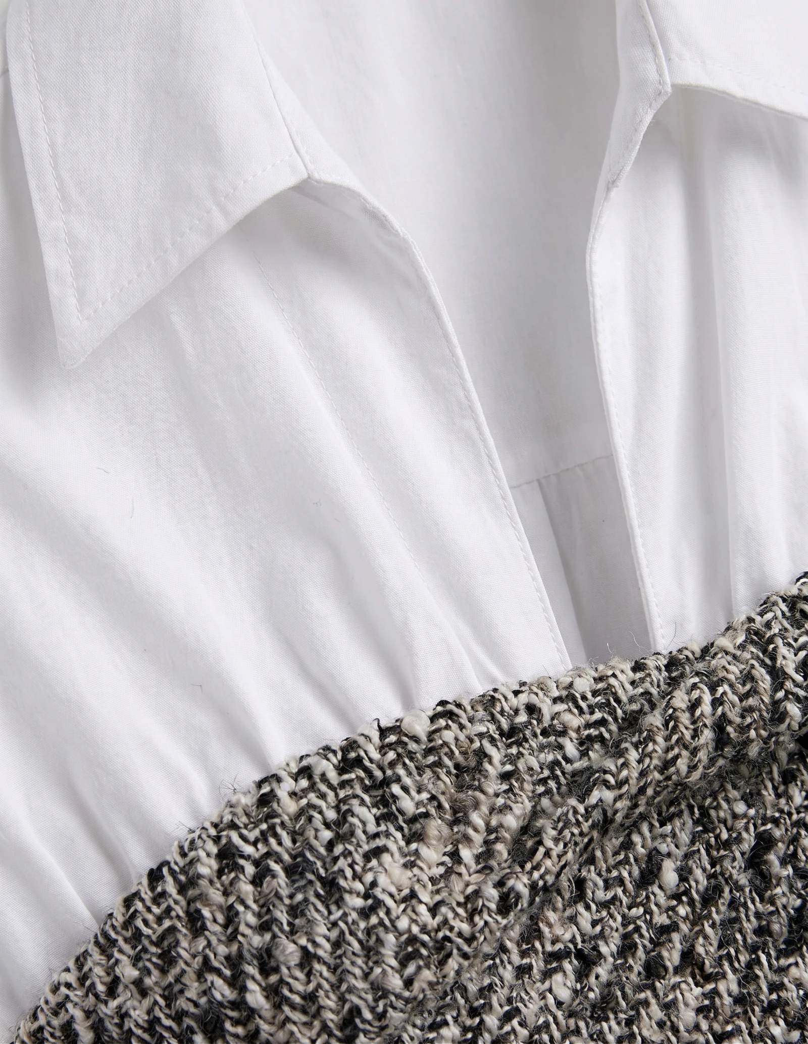 Tweed y Ópera: detalle de la prenda, tejido y acabados, fotografía de producto (2 de 3) — Centrix Core
