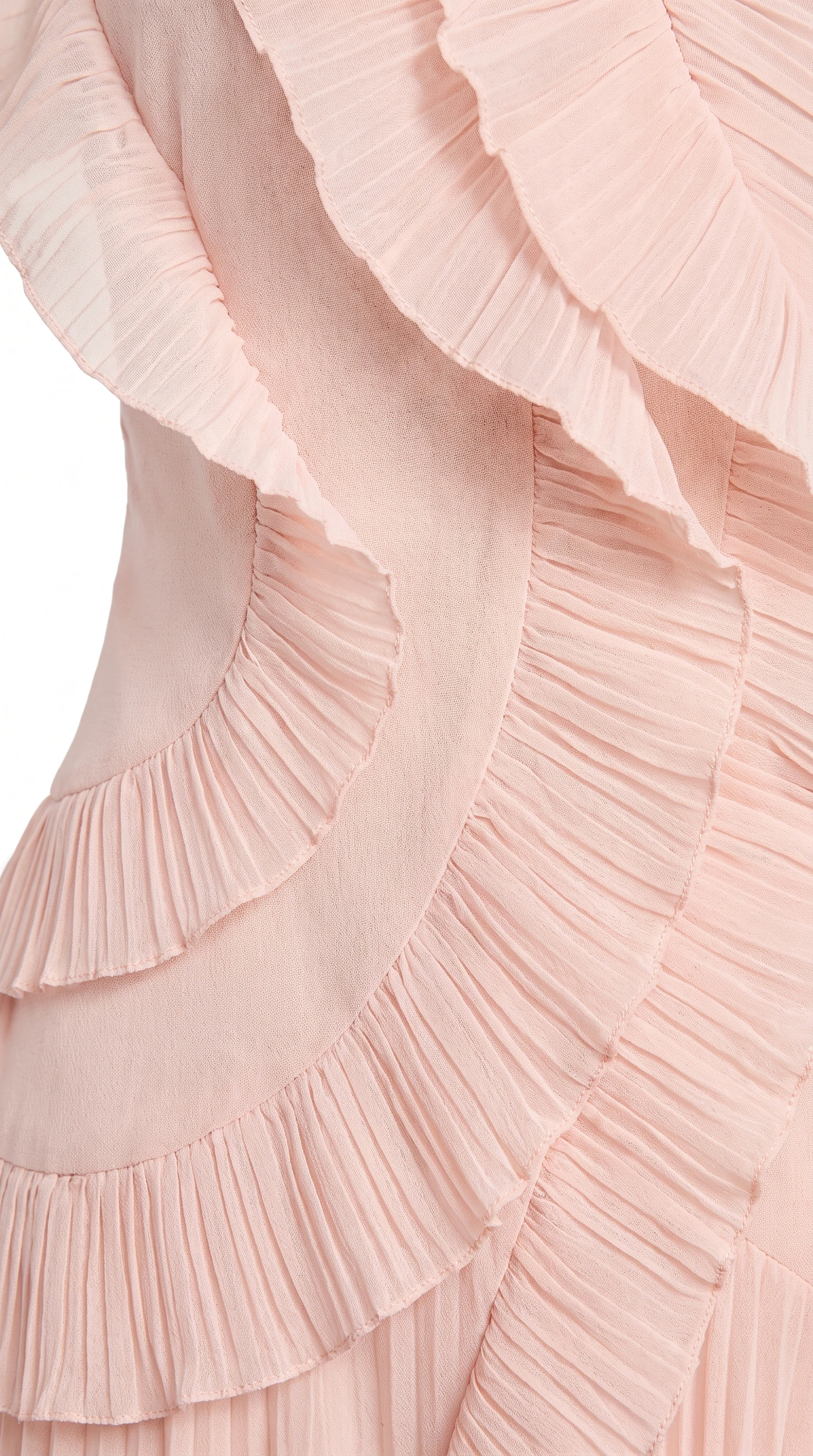 Plisado Rosa Empolvado: detalle de la prenda, tejido y acabados, fotografía de producto (4 de 4) — Centrix Core